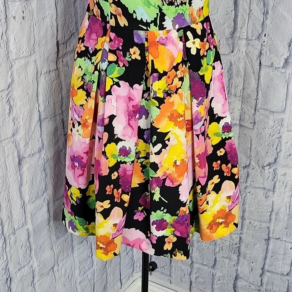 THE LIMITED Multicolored Floral Sleeveless Dress Size 4 - Picture 3 of 8